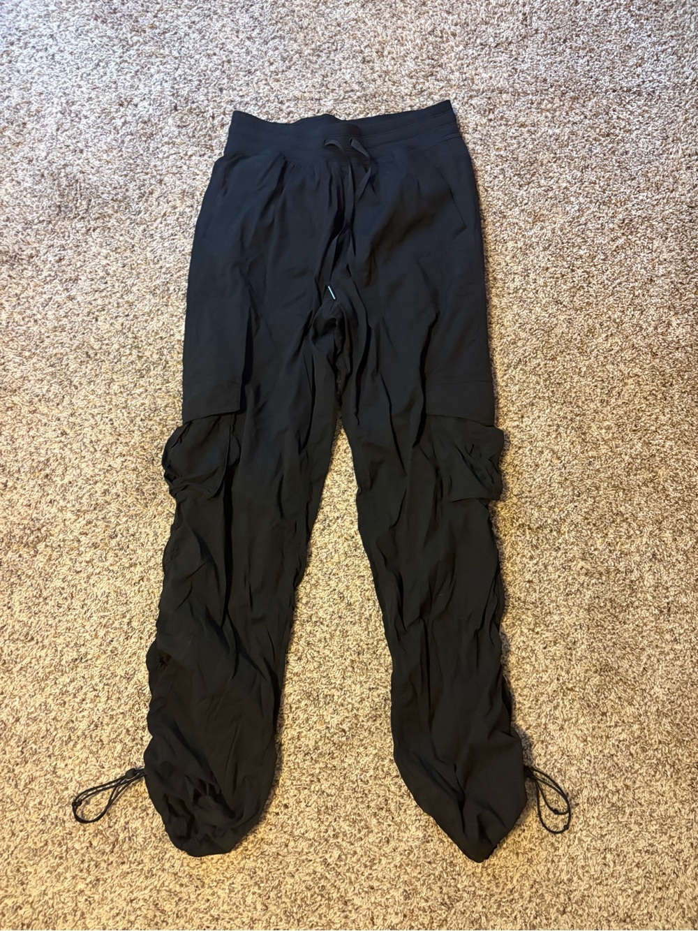 Lululemon Women’s Black Drawstring Cargo Jogger Pants